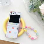 Custodia per telefono pieghevole con cerniera all-inclusive in PC trasparente con cinturino, For Samsung Galaxy Z Flip5