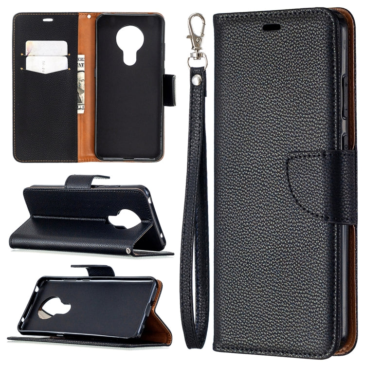 Custodia in pelle Litchi per Nokia 5.3 e Redmi Note 9