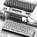 XUNFOX K30 Tastiera meccanica cablata nera a 61 tasti trasparente, K30