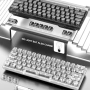 XUNFOX K30 Tastiera meccanica cablata nera a 61 tasti trasparente, K30