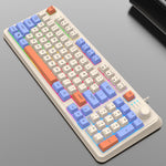 XUNFOX K82 Tastiera da gioco cablata USB a tre colori a 94 tasti con illuminazione nera