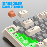 XUNFOX K82 Tastiera da gioco cablata USB a tre colori a 94 tasti con illuminazione nera