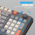 XUNFOX K82 Tastiera da gioco cablata USB a tre colori a 94 tasti con illuminazione nera