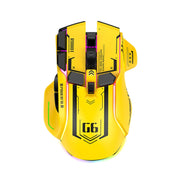 Mouse da gioco wireless HXSJ G6 10 tasti RGB 12800 DPI