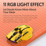 Mouse da gioco wireless HXSJ G6 10 tasti RGB 12800 DPI