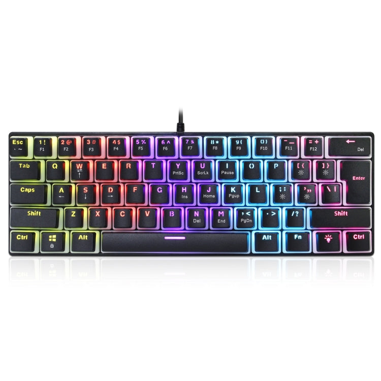HXSJ L700 Tastiera meccanica RGB cablata 61 copritasti Pudding, L700