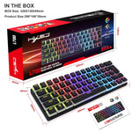 HXSJ L700 Tastiera meccanica RGB cablata 61 copritasti Pudding, L700