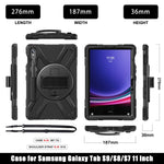 Impugnatura rotante Custodia per tablet in TPU + PC, For Galaxy Tab S10 FE / S9 FE / S9 / S8 / S7, For Samsung Galaxy Tab S9+ / S8+