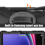 Impugnatura rotante Custodia per tablet in TPU + PC, For Galaxy Tab S10 FE / S9 FE / S9 / S8 / S7, For Samsung Galaxy Tab S9+ / S8+