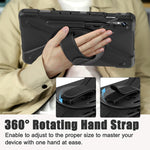 Impugnatura rotante Custodia per tablet in TPU + PC, For Galaxy Tab S10 FE / S9 FE / S9 / S8 / S7, For Samsung Galaxy Tab S9+ / S8+