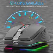 HXSJ M303 2400 DPI doppia modalità 2,4 GHz + mouse wireless Bluetooth 5.1
