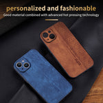 Custodia per telefono AZNS in pelle goffrata 3D, For iPhone 15