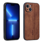 Custodia per telefono AZNS in pelle goffrata 3D, For iPhone 15