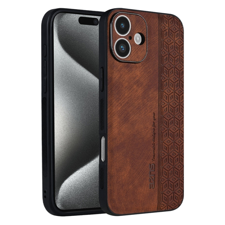Custodia per telefono AZNS in pelle goffrata 3D, For iPhone Air, For iPhone 16 Pro Max, For iPhone 16 Pro, For iPhone 16 Plus