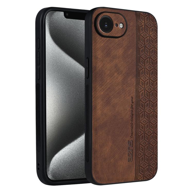 Custodia per telefono AZNS in pelle goffrata 3D, For iPhone 16e / 17e, For iPhone 17 Pro Max, For iPhone 17 Pro, For iPhone 17