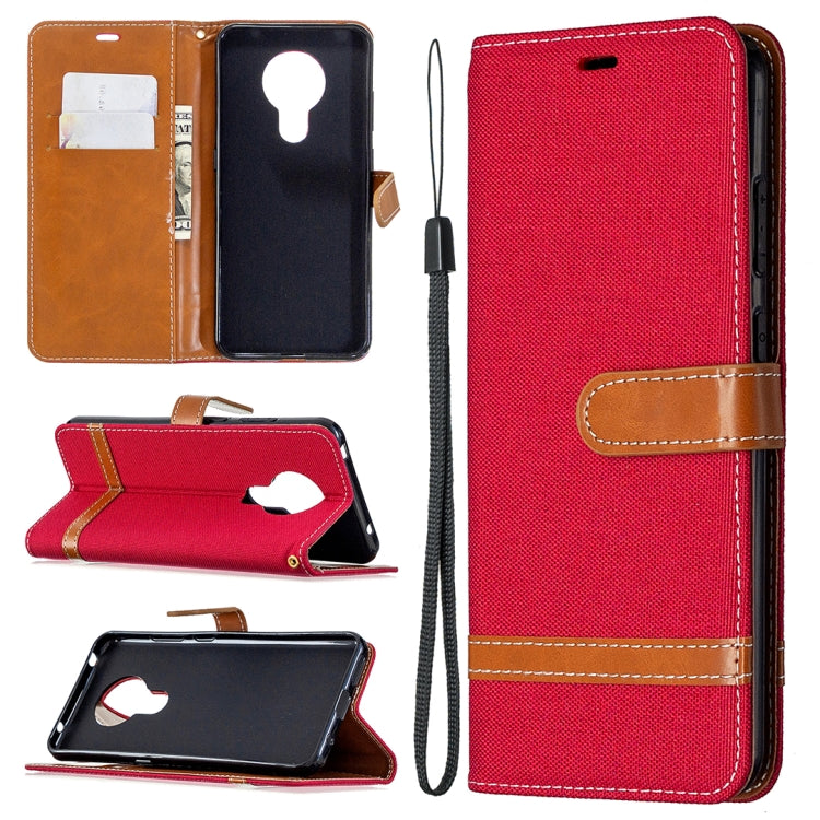 Custodia portafoglio in pelle e denim per Xiaomi Redmi Note 9