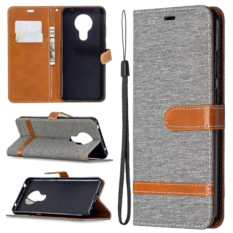 Custodia portafoglio in pelle e denim per Xiaomi Redmi Note 9