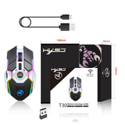 Mouse wireless HXSJ T30 2400 DPI RGB 2,4 GHz