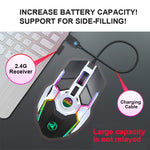 Mouse wireless HXSJ T30 2400 DPI RGB 2,4 GHz