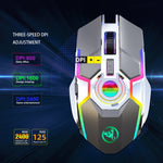 Mouse wireless HXSJ T30 2400 DPI RGB 2,4 GHz