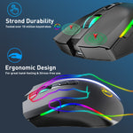 Mouse wireless HXSJ T69 4800 DPI RGB 2,4 GHz, T69
