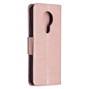 Custodia in pelle a ribalta orizzontale con motivo a goffratura a due farfalle con supporto e slot per schede, portafoglio e cordino, For Nokia 5.3, For Xiaomi Redmi Note 9
