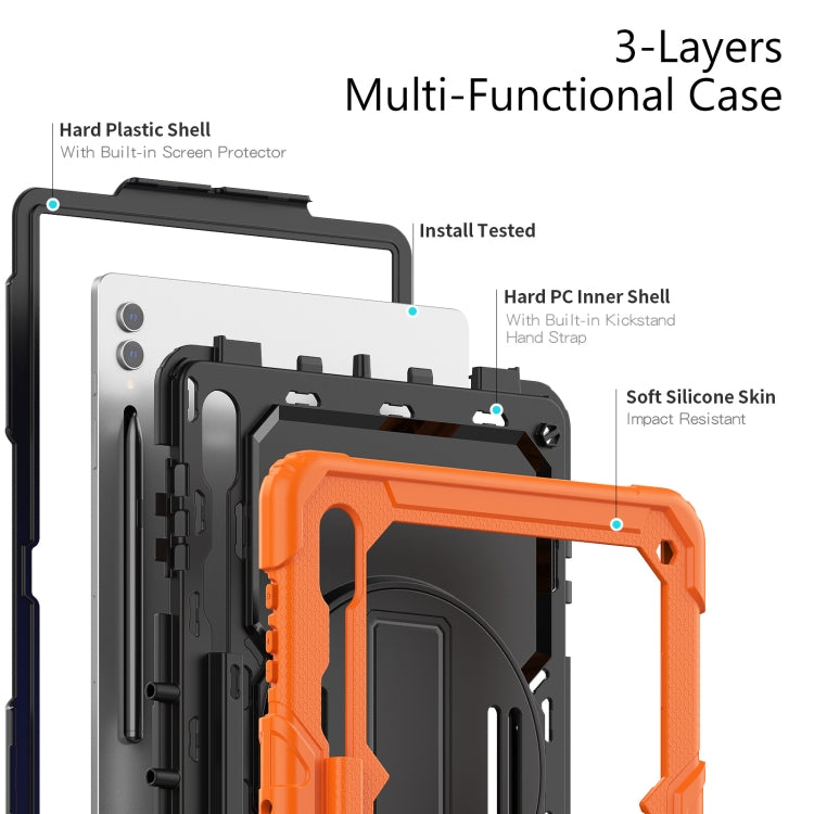 Silicone + custodia per tablet PC, For Samsung Galaxy Tab S9 Ultra / S10 Ultra, For Samsung Galaxy Tab S10+ / S9+ / S9 FE+