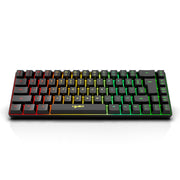 HXSJ V200 Tastiera meccanica retroilluminata RGB cablata 68 copritasti, lunghezza cavo: 1,7 m, V200 Black, V200 White