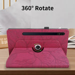 Custodia per tablet in pelle con rotazione goffrata Tree Life, For Samsung Galaxy Tab S10 / S8 / S7, For Samsung Galaxy Tab S9 / S9 FE, For Samsung Galaxy Tab A7 Lite T220, For Samsung Galaxy Tab A 8.0 2019 / T290