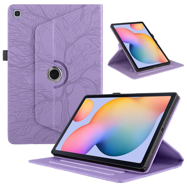 Custodia per tablet in pelle con rotazione goffrata Tree Life, For Samsung Galaxy Tab S10 / S8 / S7, For Samsung Galaxy Tab S9 / S9 FE, For Samsung Galaxy Tab A7 Lite T220, For Samsung Galaxy Tab A 8.0 2019 / T290