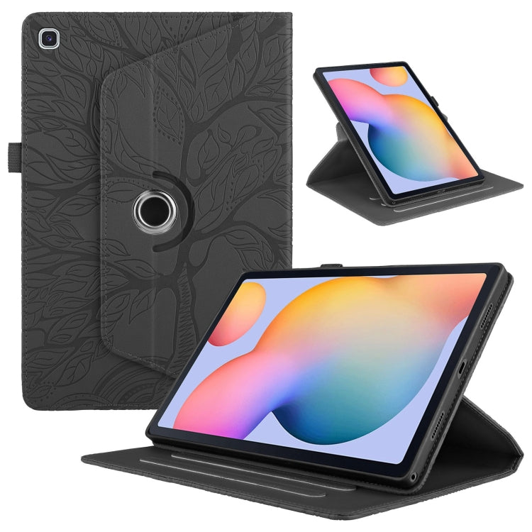 Custodia per tablet in pelle con rotazione goffrata Tree Life, For Samsung Galaxy Tab S10 / S8 / S7, For Samsung Galaxy Tab S9 / S9 FE, For Samsung Galaxy Tab A7 Lite T220, For Samsung Galaxy Tab A 8.0 2019 / T290