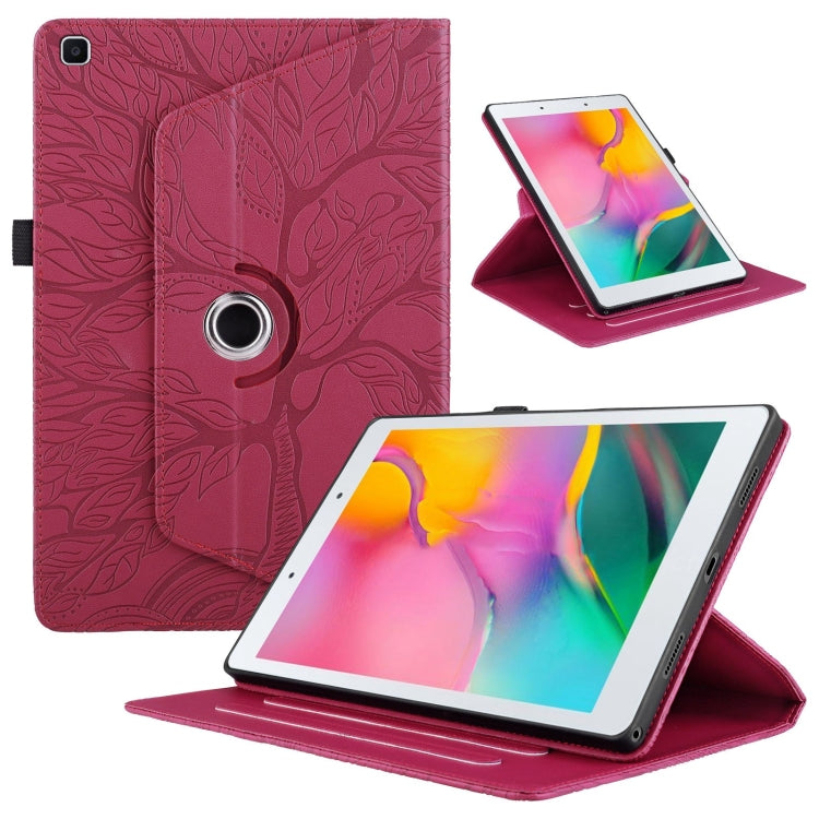 Custodia per tablet in pelle con rotazione goffrata Tree Life, For Samsung Galaxy Tab S10 / S8 / S7, For Samsung Galaxy Tab S9 / S9 FE, For Samsung Galaxy Tab A7 Lite T220, For Samsung Galaxy Tab A 8.0 2019 / T290