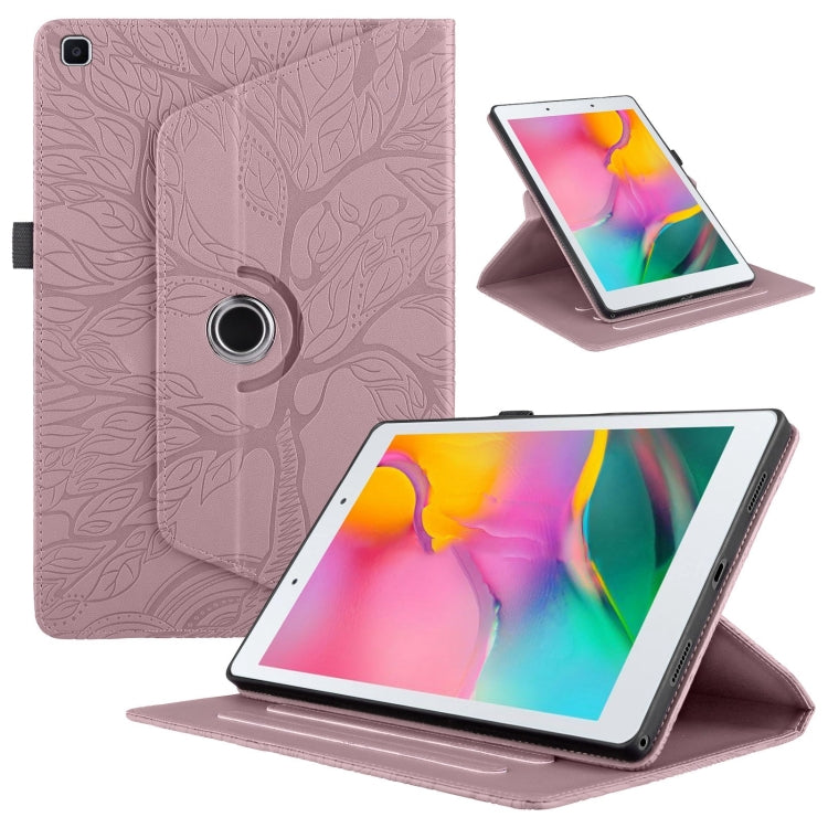 Custodia per tablet in pelle con rotazione goffrata Tree Life, For Samsung Galaxy Tab S10 / S8 / S7, For Samsung Galaxy Tab S9 / S9 FE, For Samsung Galaxy Tab A7 Lite T220, For Samsung Galaxy Tab A 8.0 2019 / T290
