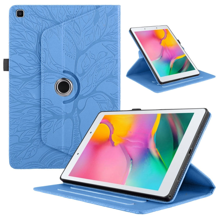 Custodia per tablet in pelle con rotazione goffrata Tree Life, For Samsung Galaxy Tab S10 / S8 / S7, For Samsung Galaxy Tab S9 / S9 FE, For Samsung Galaxy Tab A7 Lite T220, For Samsung Galaxy Tab A 8.0 2019 / T290