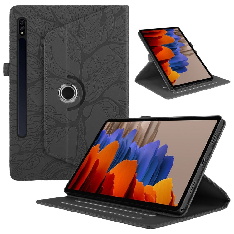 Custodia per tablet in pelle con rotazione goffrata Tree Life, For Samsung Galaxy Tab S11, For Samsung Galaxy Tab S11 Ultra, For Samsung Galaxy Tab S10 Ultra / S9 Ultra, For Samsung Galaxy Tab S10+ / S9+ / S8+