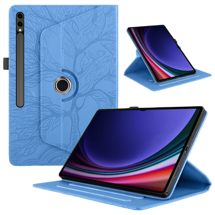 Custodia per tablet in pelle con rotazione goffrata Tree Life, For Samsung Galaxy Tab S11, For Samsung Galaxy Tab S11 Ultra, For Samsung Galaxy Tab S10 Ultra / S9 Ultra, For Samsung Galaxy Tab S10+ / S9+ / S8+