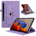 Custodia per tablet in pelle con rotazione goffrata Tree Life, For Samsung Galaxy Tab S10 / S8 / S7, For Samsung Galaxy Tab S9 / S9 FE, For Samsung Galaxy Tab A7 Lite T220, For Samsung Galaxy Tab A 8.0 2019 / T290