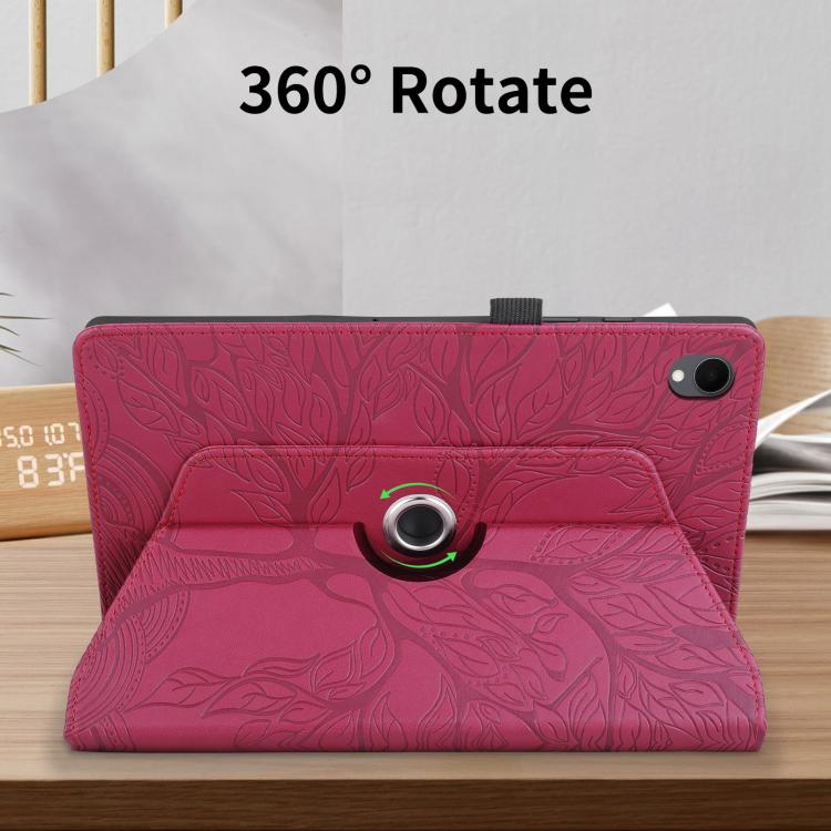 Custodia per tablet in pelle con rotazione goffrata Tree Life, For Samsung Galaxy Tab S11, For Samsung Galaxy Tab S11 Ultra, For Samsung Galaxy Tab S10 Ultra / S9 Ultra, For Samsung Galaxy Tab S10+ / S9+ / S8+