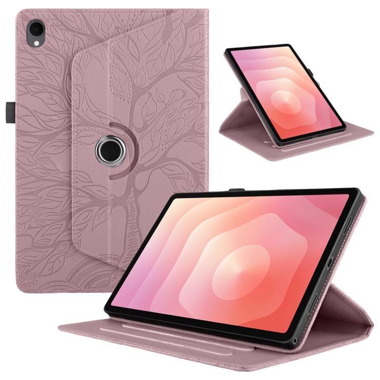 Custodia per tablet in pelle con rotazione goffrata Tree Life, For Samsung Galaxy Tab S11, For Samsung Galaxy Tab S11 Ultra, For Samsung Galaxy Tab S10 Ultra / S9 Ultra, For Samsung Galaxy Tab S10+ / S9+ / S8+