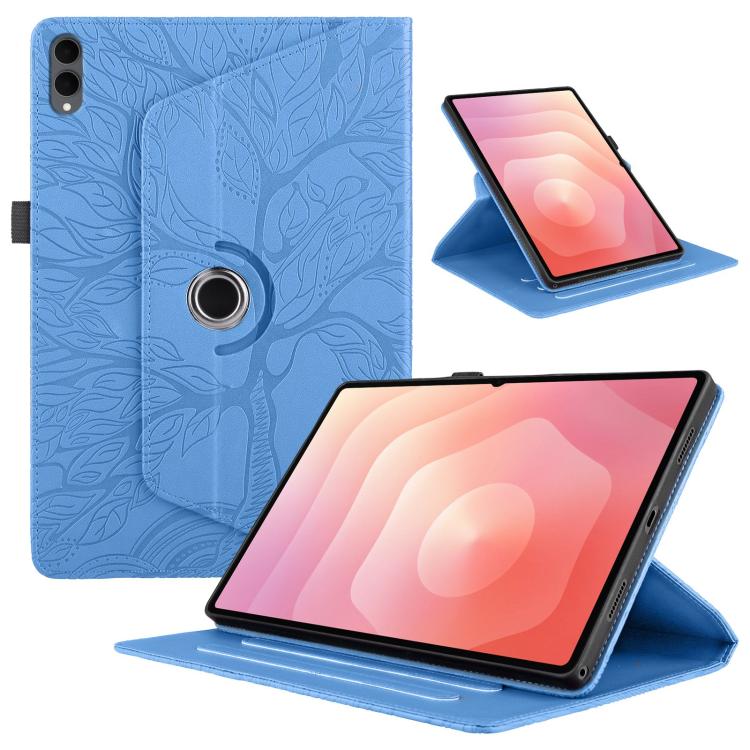 Custodia per tablet in pelle con rotazione goffrata Tree Life, For Samsung Galaxy Tab S11, For Samsung Galaxy Tab S11 Ultra, For Samsung Galaxy Tab S10 Ultra / S9 Ultra, For Samsung Galaxy Tab S10+ / S9+ / S8+