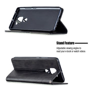 Custodia in pelle magnetica a vibrazione orizzontale con struttura a rombo con supporto, slot per carte e portafoglio, For Xiaomi Redmi Note 9