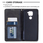 Custodia in pelle magnetica a vibrazione orizzontale con struttura a rombo con supporto, slot per carte e portafoglio, For Xiaomi Redmi Note 9