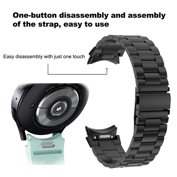 Cinturino per orologio in metallo a tre ceppi, For Samsung Galaxy Watch 6