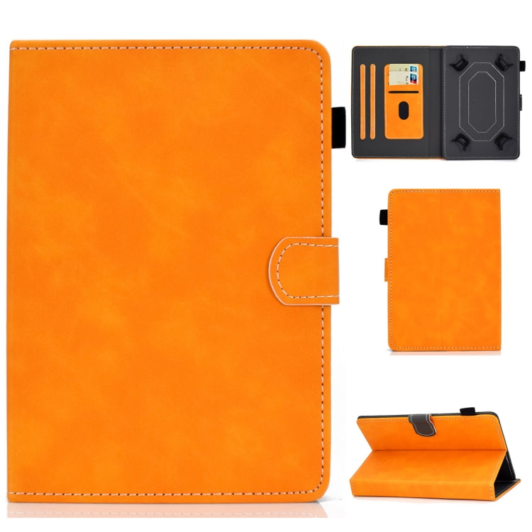 Custodia in pelle a vibrazione orizzontale con struttura in pelle bovina universale per Tablet PC con supporto e slot per schede e slot per penna, For 7 inch, For 8 inch, For 10 inch