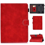 Custodia in pelle a vibrazione orizzontale con struttura in pelle bovina universale per Tablet PC con supporto e slot per schede e slot per penna, For 7 inch, For 8 inch, For 10 inch