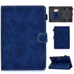 Custodia in pelle a vibrazione orizzontale con struttura in pelle bovina universale per Tablet PC con supporto e slot per schede e slot per penna, For 7 inch, For 8 inch, For 10 inch