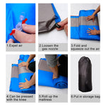 Materassino per materassino in poliestere pongee per auto universale Materasso per materassino gonfiabile per fuoristrada SUV da viaggio, 180 x 130 x 102cm, 195 x 130 x 109cm
