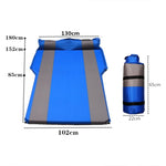 Materassino per materassino per auto universale in pelle scamosciata Materasso gonfiabile per materassino da viaggio SUV per fuoristrada, 180 x 130 x 102cm, 195 x 130 x 109cm