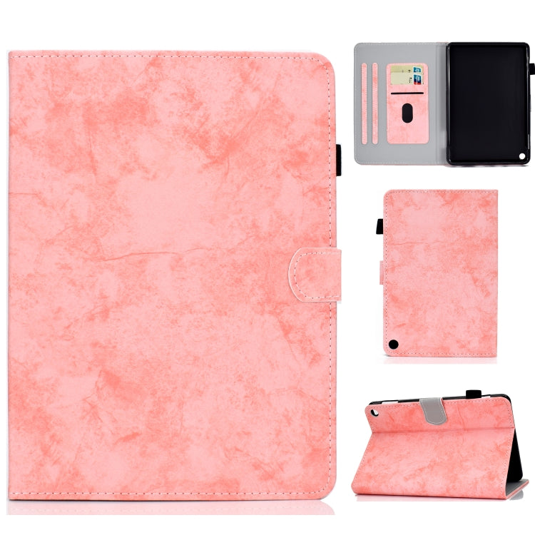 Per Amazon Kindle Fire HD 8 (2020) Custodia protettiva in pelle per tablet PC con trama in tessuto stile marmo con staffa e slot per schede e slot per penna e striscia antiscivolo e funzione di sveglia / sospensione, For Amazon Kindle Fire HD 8 (2020)