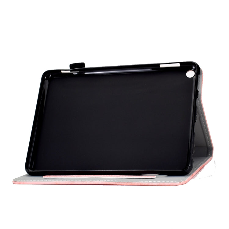 Per Amazon Kindle Fire HD 8 (2020) Custodia protettiva in pelle per tablet PC con trama in tessuto stile marmo con staffa e slot per schede e slot per penna e striscia antiscivolo e funzione di sveglia / sospensione, For Amazon Kindle Fire HD 8 (2020)